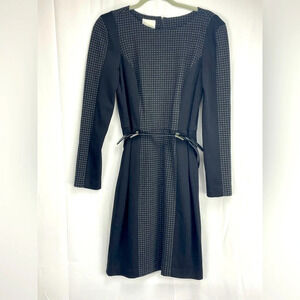 Donna Morgan Career Casual Black Dress with Belt Size 6